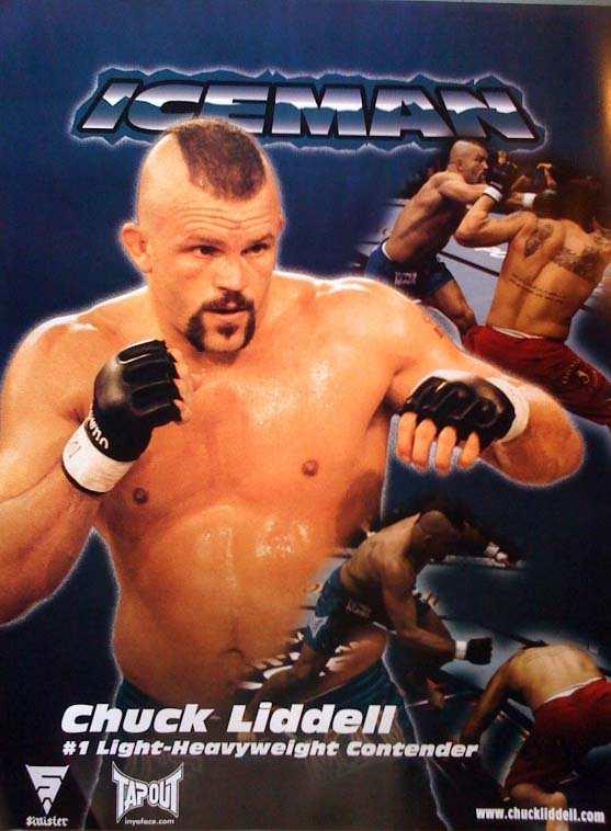 Signed Iceman Fight Shorts Chuck "The Iceman" Liddell