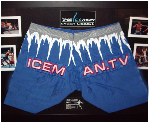 Framed Iceman Signed Shorts